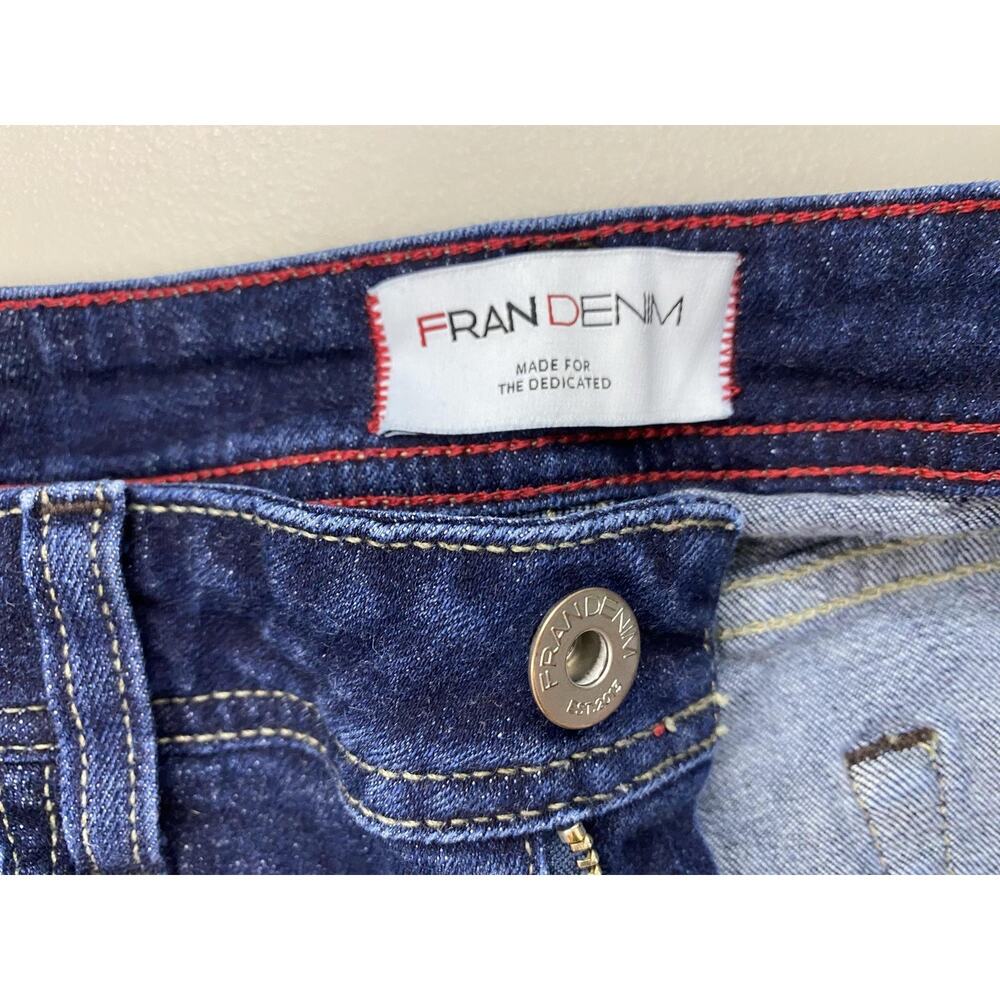 Fran Denim Madison Jeans Womens 30 Dark Wash Mid Rise Straight Stretch 28x31 - Picture 10 of 12